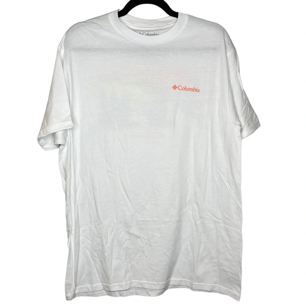 Columbia Crew Neck Short Sleeve Graphic T-Shirt Size Large - Picture 3 of 10